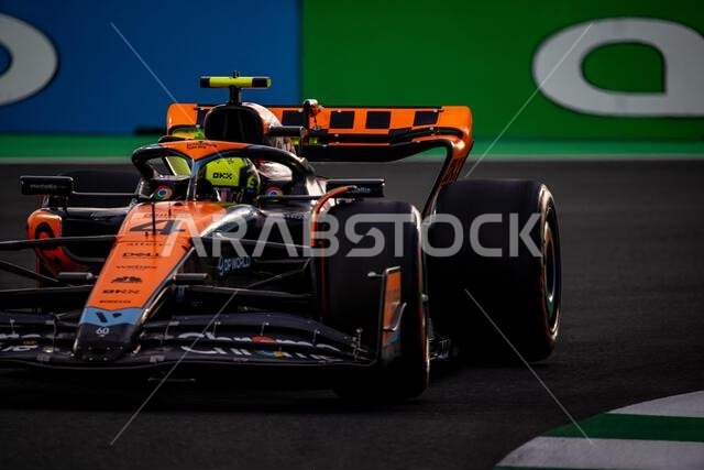Jeddah, Saudi Arabia. 18th Mar, 2023. JEDDAH CORNICHE CIRCUIT, SAUDI ARABIA - MARCH 18: Lando Norris, McLaren F1 MCL60 during the Saudi Arabian Grand Prix at Jeddah Corniche Circuit on Saturday March 18, 2023 in Jeddah, Saudi Arabia. (Photo by Michael Potts/BSR Agency) Credit: BSR Agency/Alamy Live News