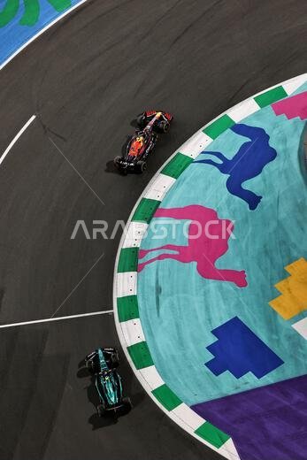 Jeddah, Saudi Arabia. 19th Mar, 2023. Sergio Perez (MEX) Red Bull Racing RB19 leads Fernando Alonso (ESP) Aston Martin F1 Team AMR23. Formula 1 World Championship, Rd 2, Saudi Arabian Grand Prix, Sunday 19th March 2023. Jeddah, Saudi Arabia. Credit: James Moy/Alamy Live News Jeddah, Saudi Arabia. 19th Mar, 2023. Sergio Perez (MEX) Red Bull Racing RB19 leads Fernando Alonso (ESP) Aston Martin F1 Team AMR23. Formula 1 World Championship, Rd 2, Saudi Arabian Grand Prix, Sunday 19th March 2023. Jeddah, Saudi Arabia. Credit: James Moy/Alamy Live News