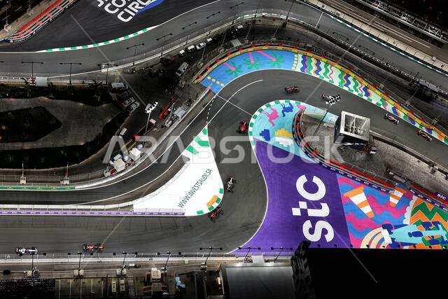 Jeddah, Saudi Arabia. 19th Mar, 2023. Oscar Piastri (AUS) McLaren MCL60 leads the field. Formula 1 World Championship, Rd 2, Saudi Arabian Grand Prix, Sunday 19th March 2023. Jeddah, Saudi Arabia. Credit: James Moy/Alamy Live News