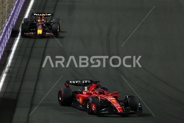 جدة، المملكة العربية السعودية. ١٩ مارس ٢٠٢٣. شارل لوكلير (مون) فيراري SF-23. بطولة العالم للفورمولا ١، الجولة الثانية، جائزة السعودية الكبرى، الأحد ١٩ مارس ٢٠٢٣. جدة، المملكة العربية السعودية. حقوق الصورة: جيمس موي/ألامي لايف نيوز