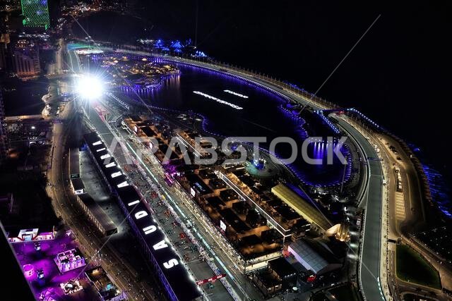 Jeddah, Saudi Arabia. 19th Mar, 2023. The grid before the start of the race. Formula 1 World Championship, Rd 2, Saudi Arabian Grand Prix, Sunday 19th March 2023. Jeddah, Saudi Arabia. Credit: James Moy/Alamy Live News