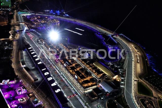Jeddah, Saudi Arabia. 19th Mar, 2023. The grid before the start of the race. Formula 1 World Championship, Rd 2, Saudi Arabian Grand Prix, Sunday 19th March 2023. Jeddah, Saudi Arabia. Credit: James Moy/Alamy Live News