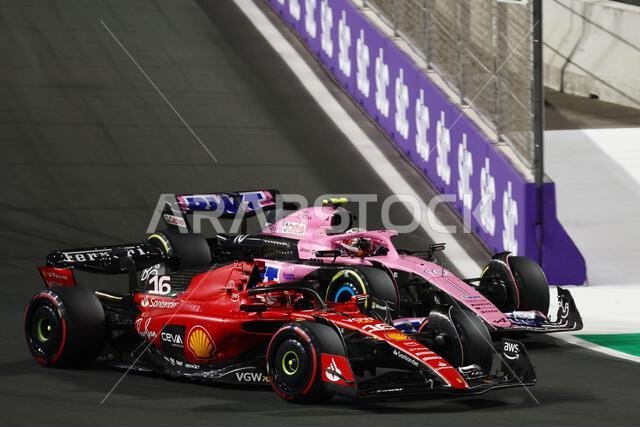 Jeddah, Saudi Arabia. 19th Mar, 2023. Charles Leclerc (MON) Ferrari SF-23 and Pierre Gasly (FRA) Alpine F1 Team A523 battle for position. Formula 1 World Championship, Rd 2, Saudi Arabian Grand Prix, Sunday 19th March 2023. Jeddah, Saudi Arabia. Credit: James Moy/Alamy Live News Jeddah, Saudi Arabia. 19th Mar, 2023. Charles Leclerc (MON) Ferrari SF-23 and Pierre Gasly (FRA) Alpine F1 Team A523 battle for position. Formula 1 World Championship, Rd 2, Saudi Arabian Grand Prix, Sunday 19th March 2023. Jeddah, Saudi Arabia. Credit: James Moy/Alamy Live News
