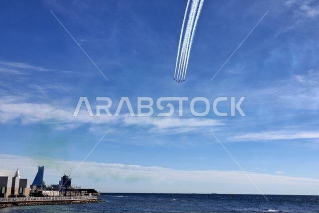 Jeddah, Saudi Arabia. 19th Mar, 2023. Atmosphere - Corniche - air display. 19.03.2023. Formula 1 World Championship, Rd 2, Saudi Arabian Grand Prix, Jeddah, Saudi Arabia, Race Day. Photo credit should read: XPB/Press Association Images. Credit: XPB Images Ltd/Alamy Live News