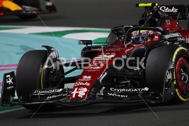 Jeddah, Saudi Arabia. 19th Mar, 2023. Zhou Guanyu (CHN) Alfa Romeo F1 Team C43. 19.03.2023. Formula 1 World Championship, Rd 2, Saudi Arabian Grand Prix, Jeddah, Saudi Arabia, Race Day. Photo credit should read: XPB/Press Association Images. Credit: XPB Images Ltd/Alamy Live News