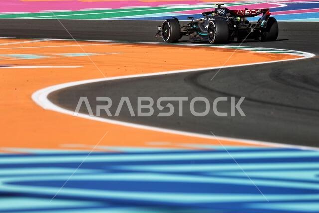 Jeddah, Saudi Arabia. 17th Mar, 2023. Lewis Hamilton (GBR) Mercedes AMG F1 W14. Formula 1 World Championship, Rd 2, Saudi Arabian Grand Prix, Friday 17th March 2023. Jeddah, Saudi Arabia. Credit: James Moy/Alamy Live News
