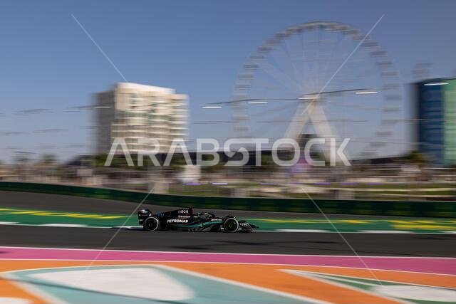 Jeddah, Saudi Arabia. 17th Mar, 2023. George Russell (GBR) Mercedes AMG F1 W14. 17.03.2023. Formula 1 World Championship, Rd 2, Saudi Arabian Grand Prix, Jeddah, Saudi Arabia, Practice Day. Photo credit should read: XPB/Press Association Images. Credit: XPB Images Ltd/Alamy Live News