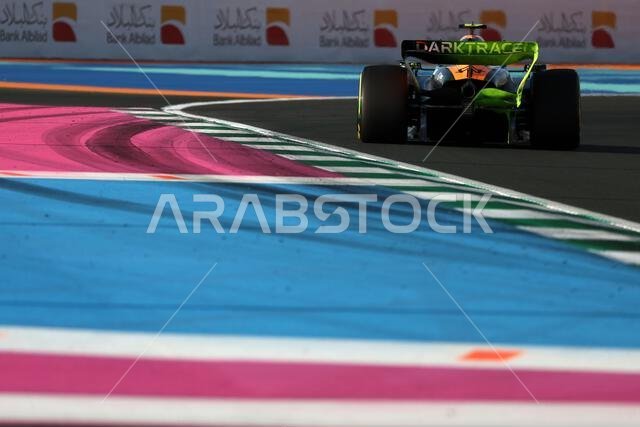 Jeddah, Saudi Arabia. 17th Mar, 2023. Lando Norris (GBR) McLaren MCL60. Formula 1 World Championship, Rd 2, Saudi Arabian Grand Prix, Friday 17th March 2023. Jeddah, Saudi Arabia. Credit: James Moy/Alamy Live News