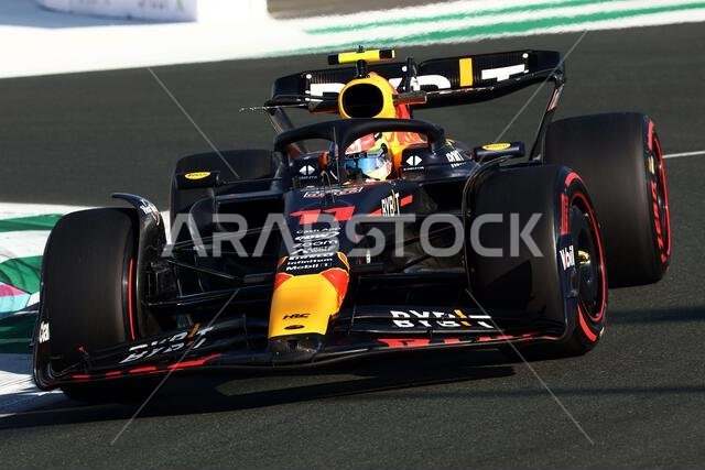 Jeddah, Saudi Arabia. 17th Mar, 2023. Sergio Perez (MEX) Red Bull Racing RB19. Formula 1 World Championship, Rd 2, Saudi Arabian Grand Prix, Friday 17th March 2023. Jeddah, Saudi Arabia. Credit: James Moy/Alamy Live News