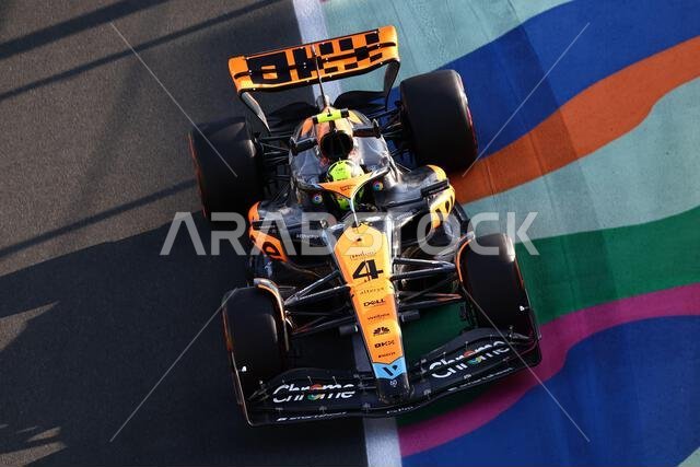 Jeddah, Saudi Arabia. 17th Mar, 2023. Lando Norris (GBR) McLaren MCL60. Formula 1 World Championship, Rd 2, Saudi Arabian Grand Prix, Friday 17th March 2023. Jeddah, Saudi Arabia. Credit: James Moy/Alamy Live News