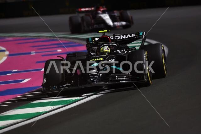 Jeddah, Saudi Arabia. 17th Mar, 2023. Lewis Hamilton (GBR) Mercedes AMG F1 W14. Formula 1 World Championship, Rd 2, Saudi Arabian Grand Prix, Friday 17th March 2023. Jeddah, Saudi Arabia. Credit: James Moy/Alamy Live News