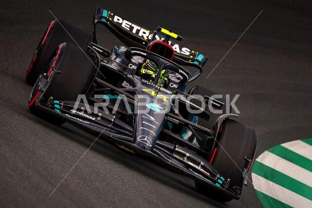 Jeddah, Saudi Arabia. 18th Mar, 2023. Lewis Hamilton (GBR) Mercedes AMG F1 W14. Formula 1 World Championship, Rd 2, Saudi Arabian Grand Prix, Saturday 18th March 2023. Jeddah, Saudi Arabia. Credit: James Moy/Alamy Live News