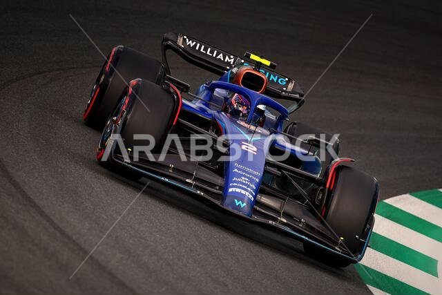 Jeddah, Saudi Arabia. 18th Mar, 2023. Logan Sargeant (USA) Williams Racing FW45. Formula 1 World Championship, Rd 2, Saudi Arabian Grand Prix, Saturday 18th March 2023. Jeddah, Saudi Arabia. Credit: James Moy/Alamy Live News