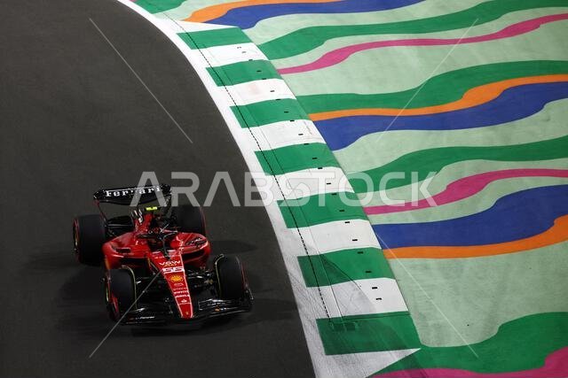 Jeddah, Saudi Arabia. 17th Mar, 2023. Carlos Sainz Jr (ESP) Ferrari SF-23. Formula 1 World Championship, Rd 2, Saudi Arabian Grand Prix, Friday 17th March 2023. Jeddah, Saudi Arabia. Credit: James Moy/Alamy Live News