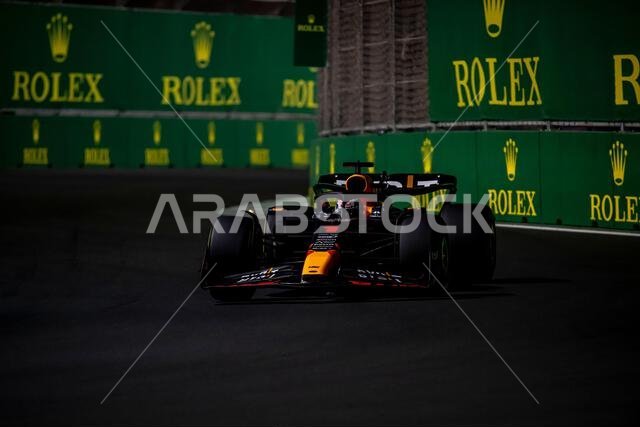 Jeddah, Saudi Arabia, March 17, Max Verstappen, from Netherlands competes for Red Bull Racing. Practice, round 2 of the 2023 Formula 1 championship. Credit: Michael Potts/Alamy Live News