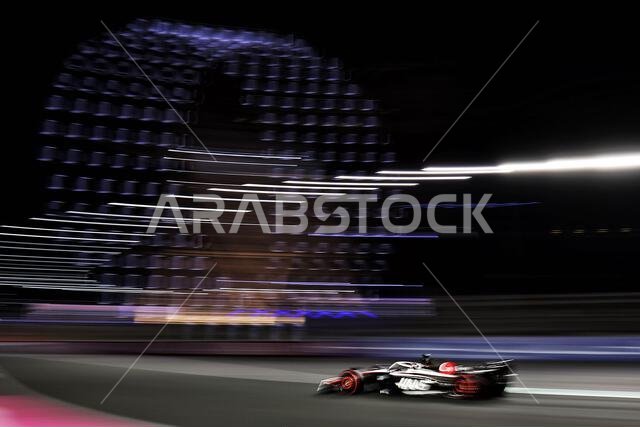 Jeddah, Saudi Arabia. 17th Mar, 2023. Kevin Magnussen (DEN) Haas VF-23. Formula 1 World Championship, Rd 2, Saudi Arabian Grand Prix, Friday 17th March 2023. Jeddah, Saudi Arabia. Credit: James Moy/Alamy Live News