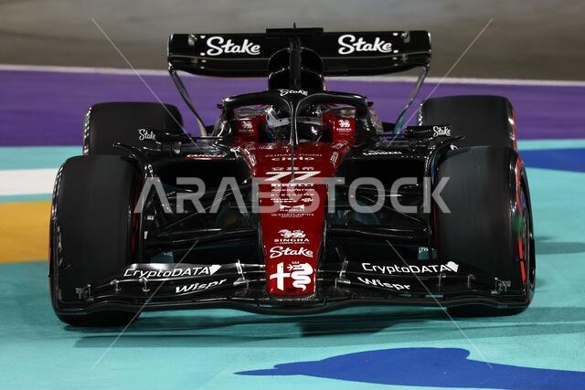 Jeddah, Saudi Arabia. 17th Mar, 2023. Valtteri Bottas (FIN) Alfa Romeo F1 Team C43 runs wide. Formula 1 World Championship, Rd 2, Saudi Arabian Grand Prix, Friday 17th March 2023. Jeddah, Saudi Arabia. Credit: James Moy/Alamy Live News