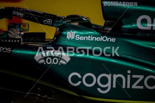 Jeddah, Saudi Arabia, March 17, Lance Stroll, from Canada competes for Aston Martin F1. Practice, round 2 of the 2023 Formula 1 championship. Credit: Michael Potts/Alamy Live News
