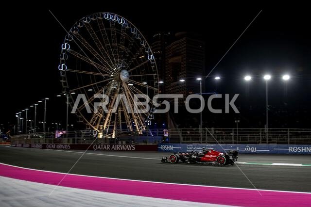 Jeddah, Saudi Arabia, March 17, Valtteri Bottas, from Finland competes for Alfa Romeo Racing. Practice, round 2 of the 2023 Formula 1 championship. Credit: Michael Potts/Alamy Live News