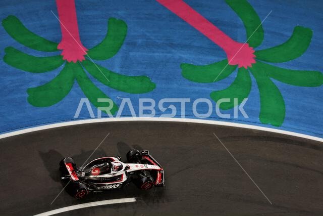 Jeddah, Saudi Arabia. 18th Mar, 2023. Kevin Magnussen (DEN) Haas VF-23. Formula 1 World Championship, Rd 2, Saudi Arabian Grand Prix, Saturday 18th March 2023. Jeddah, Saudi Arabia. Credit: James Moy/Alamy Live News