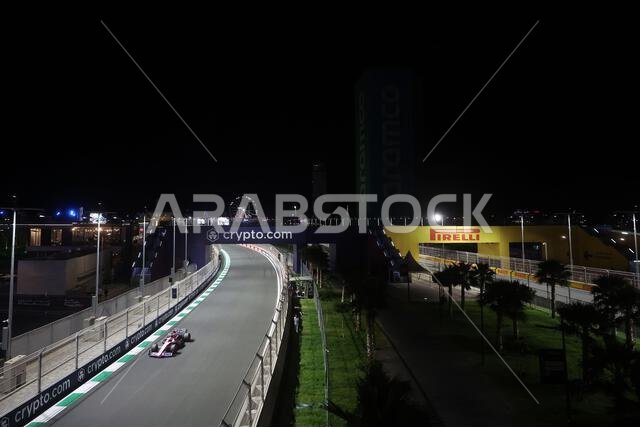 جدة، المملكة العربية السعودية. ١٧ مارس ٢٠٢٣. إستيبان أوكون (فرنسا)، فريق ألبين للفورمولا ١، سيارة A523. ١٧/٠٣/٢٠٢٣. بطولة العالم للفورمولا ١، الجولة الثانية، جائزة السعودية الكبرى، جدة، المملكة العربية السعودية، يوم التجارب الحرة. حقوق الصورة محفوظة لـ: XPB/Press Association Images. المصدر: XPB Images Ltd/Alamy Live News