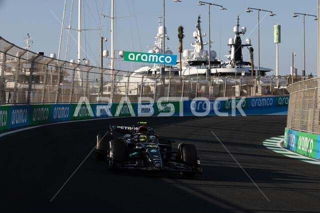 Jeddah, Saudi Arabia. 17th Mar, 2023. Lewis Hamilton (GBR) Mercedes AMG F1 W14. 17.03.2023. Formula 1 World Championship, Rd 2, Saudi Arabian Grand Prix, Jeddah, Saudi Arabia, Practice Day. Photo credit should read: XPB/Press Association Images. Credit: XPB Images Ltd/Alamy Live News