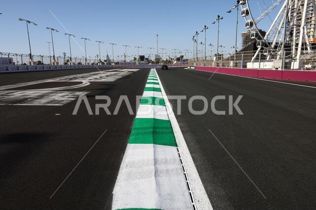 Jeddah, Saudi Arabia. 16th Mar, 2023. Track detail - Turn 8 exit curb. 16.03.2023. Formula 1 World Championship, Rd 2, Saudi Arabian Grand Prix, Jeddah, Saudi Arabia, Preparation Day. Photo credit should read: XPB/Press Association Images. Credit: XPB Images Ltd/Alamy Live News