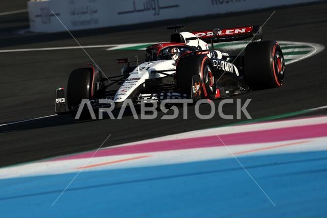 Jeddah, Saudi Arabia. 17th Mar, 2023. Nyck de Vries (NLD) AlphaTauri AT04. Formula 1 World Championship, Rd 2, Saudi Arabian Grand Prix, Friday 17th March 2023. Jeddah, Saudi Arabia. Credit: James Moy/Alamy Live News