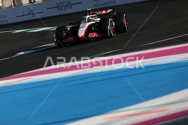 Jeddah, Saudi Arabia. 17th Mar, 2023. Nico Hulkenberg (GER) Haas VF-23. Formula 1 World Championship, Rd 2, Saudi Arabian Grand Prix, Friday 17th March 2023. Jeddah, Saudi Arabia. Credit: James Moy/Alamy Live News