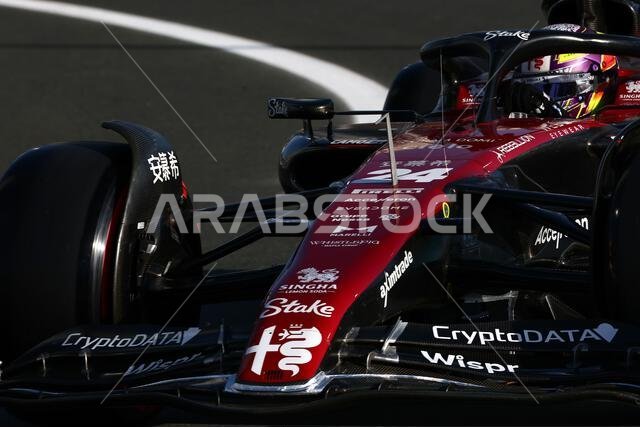 Jeddah, Saudi Arabia. 17th Mar, 2023. Zhou Guanyu (CHN) Alfa Romeo F1 Team C43. Formula 1 World Championship, Rd 2, Saudi Arabian Grand Prix, Friday 17th March 2023. Jeddah, Saudi Arabia. Credit: James Moy/Alamy Live News