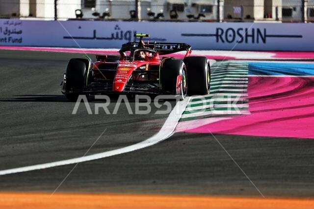 Jeddah, Saudi Arabia. 17th Mar, 2023. Carlos Sainz Jr (ESP) Ferrari SF-23. Formula 1 World Championship, Rd 2, Saudi Arabian Grand Prix, Friday 17th March 2023. Jeddah, Saudi Arabia. Credit: James Moy/Alamy Live News Jeddah, Saudi Arabia. 17th Mar, 2023. Carlos Sainz Jr (ESP) Ferrari SF-23. Formula 1 World Championship, Rd 2, Saudi Arabian Grand Prix, Friday 17th March 2023. Jeddah, Saudi Arabia. Credit: James Moy/Alamy Live News