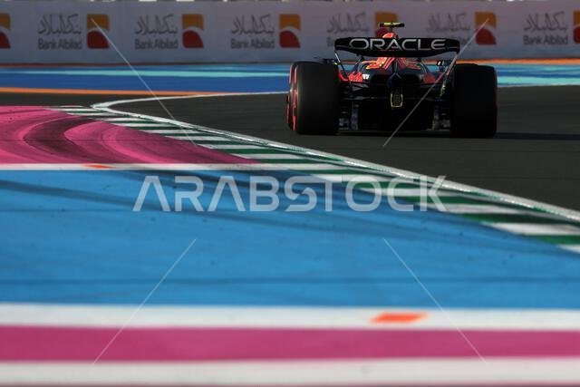 Jeddah, Saudi Arabia. 17th Mar, 2023. Sergio Perez (MEX) Red Bull Racing RB19. Formula 1 World Championship, Rd 2, Saudi Arabian Grand Prix, Friday 17th March 2023. Jeddah, Saudi Arabia. Credit: James Moy/Alamy Live News
