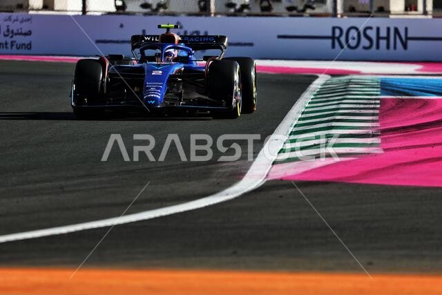 Jeddah, Saudi Arabia. 17th Mar, 2023. Logan Sargeant (USA) Williams Racing FW45. Formula 1 World Championship, Rd 2, Saudi Arabian Grand Prix, Friday 17th March 2023. Jeddah, Saudi Arabia. Credit: James Moy/Alamy Live News