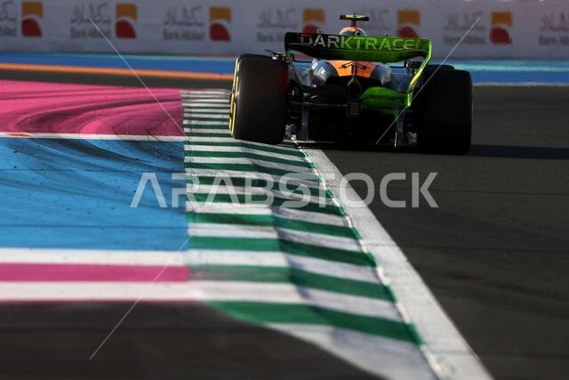 Jeddah, Saudi Arabia. 17th Mar, 2023. Lando Norris (GBR) McLaren MCL60. Formula 1 World Championship, Rd 2, Saudi Arabian Grand Prix, Friday 17th March 2023. Jeddah, Saudi Arabia. Credit: James Moy/Alamy Live News