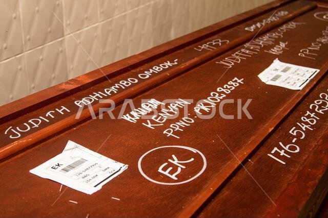 The casket containing the body of Judith Adhiambo is seen inside the morgue when it arrived from Saudi Arabia. Judith, a domestic worker, is reported to have died under unclear circumstances/ Despite claims that Judith Adhiambo tripped in the bathroom, her family remains skeptical about the circumstances of her death due to reports of mistreatment of female domestic workers from Africa in Saudi Arabia. The family noted that despite assurances that her body was well-preserved, they found it in a 