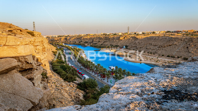 صورة لمنتزه وادي نمار في مدينة الرياض بالمملكة العربية السعودية ، أماكن سياحية ترفيهية جميلة في السعودية ، سد وادي نمار ، معالم سياحية ترفيهية في السعودية ، بحيرة وادي نمار في الرياض