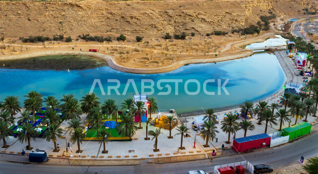 صورة لمنتزه وادي نمار في مدينة الرياض بالمملكة العربية السعودية ، أماكن سياحية ترفيهية جميلة في السعودية ، سد وادي نمار ، معالم سياحية ترفيهية في السعودية ، بحيرة وادي نمار في الرياض