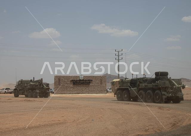 U.S. Marines with Combat Logistics Regiment 1, 1st Marine Logistics Group, arrive to military camp at AlHinakiyah in the Kingdom of Saudi Arabia via convoy during exercise Native Fury 22, Aug. 14, 2022. Native Fury 22 is vital for strengthening the U.S. long-standing relationship with Saudi Armed Forces. The exercise enhances combined tactics, maritime capabilities and promotes long-term regional stability. KSA,MARCENT,NATIVEFURY22,Saudi Arabia,U.S. Marine Corps Forces Central Command,