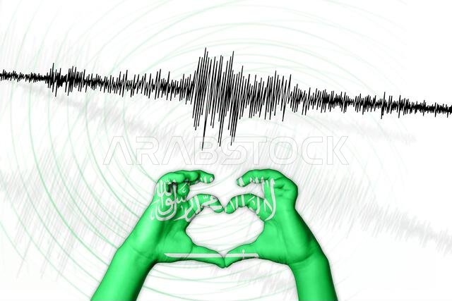 Seismic activity earthquake Saudi Arabia symbol of heart Richter scale