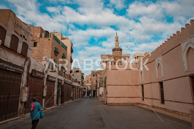 المباني الأثرية في البلد التاريخي في مدينة جدة بالمملكة العربية السعودية، المدينة التاريخية في جدة، التصميم المعماري العربي القديم، أماكن سياحية، المعالم التاريخية في جدة, حي البلد