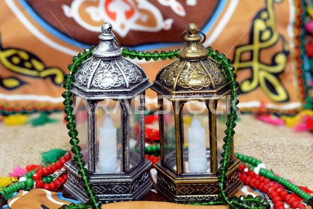 Ramadan Lantern lamp or Fanous Ramadan on a Ramadan background as a festive celebration of the Islamic fasting days in Arabian Islamic countries, reli Ramadan Lantern lamp or Fanous Ramadan on a Ramadan background as a festive celebration of the Islamic fasting days in Arabian Islamic countries, reli
