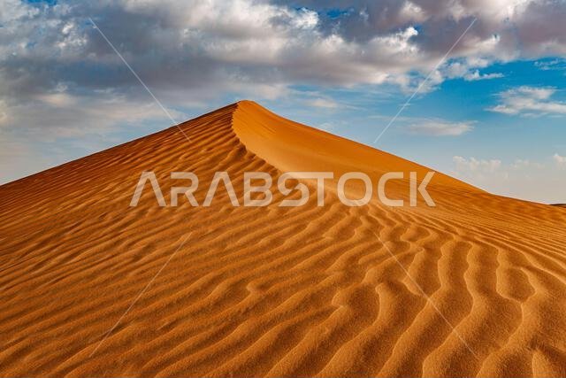 Sand dune in desert landscape, Saudi Arabia