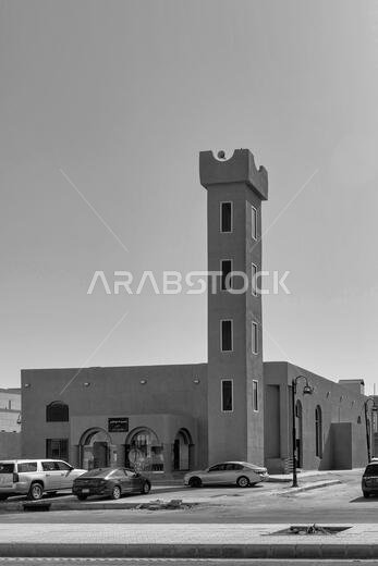 مسجد أبيض وأسود
