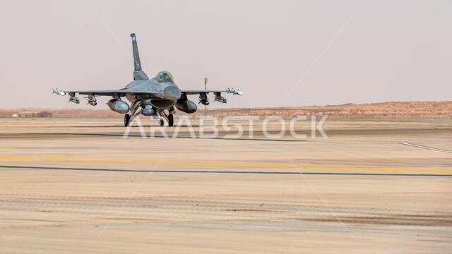 A U.S. Air Force F-16CM Fighting Falcon, assigned to the 179th Expeditionary Fighter Squadron, taxis after landing on Prince Sultan Air Base, Kingdom of Saudi Arabia, July 26, 2022. The 378th Expeditionary Operation Support Squadron’s Airfield Management flight is responsible for checking the airfield for discrepancies that’d prevent aircraft from efficiently arriving and departing safely and effectively from PSAB. 378th Air Expeditionary Wing,378th Expeditionary Operations Support Squadron,AFCE