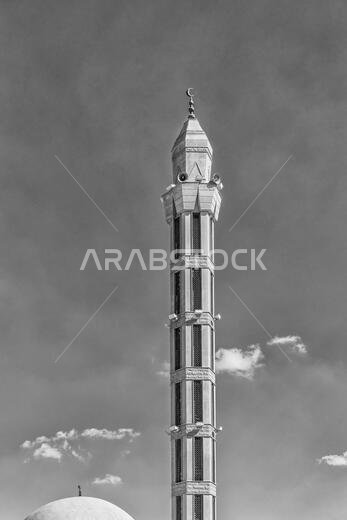 مئذنة 8 أبيض وأسود