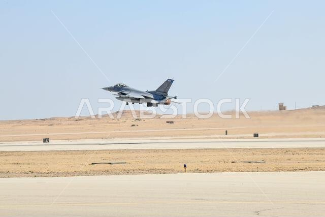 An F-16 Fighting Falcon assigned to the 179th Expeditionary Fighter Squadron, Prince Sultan Air Base, Saudi Arabia takes off from Cairo West Air Base after completing exercise Agile Phoenix with the Egyptian Air Force. The U.S. Air Force and Egyptian military executed the combined training event focused on increasing Agile Combat Readiness, as well as offensive and defensive counter air capability and interoperability. Approximately 100 U.S. service members participated in this training event al An F-16 Fighting Falcon assigned to the 179th Expeditionary Fighter Squadron, Prince Sultan Air Base, Saudi Arabia takes off from Cairo West Air Base after completing exercise Agile Phoenix with the Egyptian Air Force. The U.S. Air Force and Egyptian military executed the combined training event focused on increasing Agile Combat Readiness, as well as offensive and defensive counter air capability and interoperability. Approximately 100 U.S. service members participated in this training event al