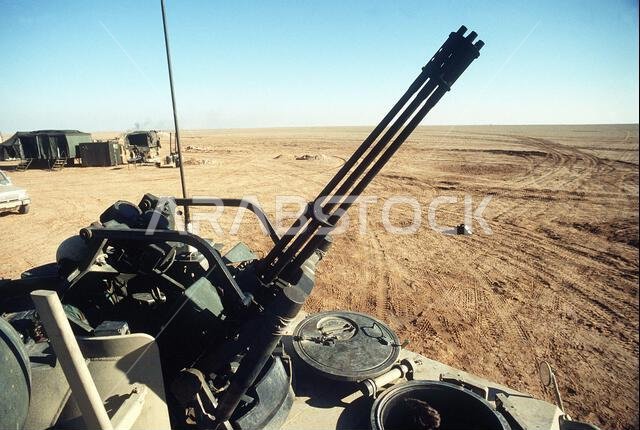 The 20mm M-168 Vulcan gun on an M-163A1 self-propelled anti-aircraft gun during Operation Desert Storm. Subject Operation/Series: DESERT STORM Country: Saudi Arabia(SAU)