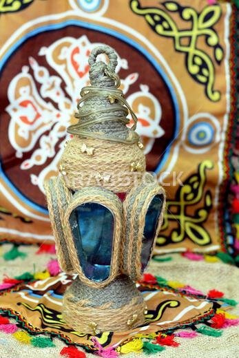 Ramadan Lantern lamp or Fanous Ramadan as a festive celebration of the Islamic fasting days in Arabian Islamic countries, religion holy fast days amon