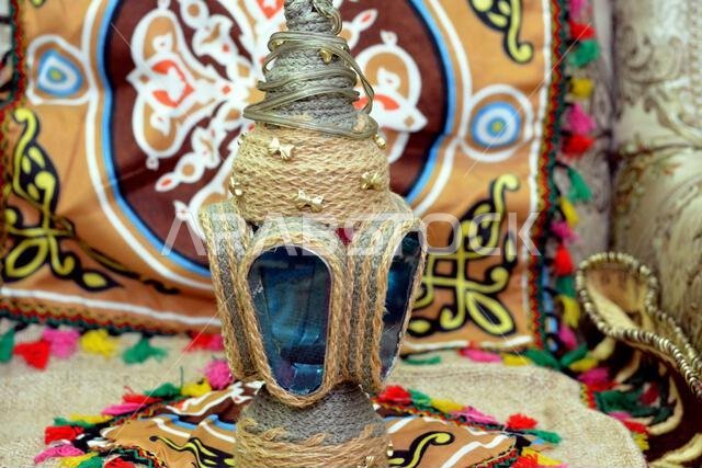 Ramadan Lantern lamp or Fanous Ramadan as a festive celebration of the Islamic fasting days in Arabian Islamic countries, religion holy fast days amon Ramadan Lantern lamp or Fanous Ramadan as a festive celebration of the Islamic fasting days in Arabian Islamic countries, religion holy fast days amon