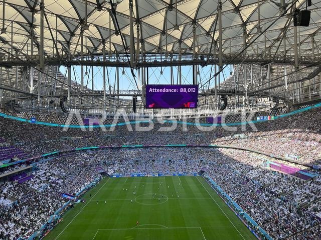 استاد لوسيل، كأس العالم لكرة القدم، قطر، مباراة السعدية العربية والأرجنتين. استاد لوسيل الجميل، قطر استاد لوسيل، كأس العالم لكرة القدم، قطر، مباراة السعدية العربية والأرجنتين. استاد لوسيل الجميل، قطر